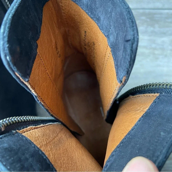 FRYE Natalie Double Zip Italian Nubuck Leather Bootie - Picture 11 of 15